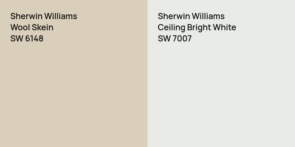 Sherwin Williams Wool Skein vs. Sherwin Williams Ceiling Bright White