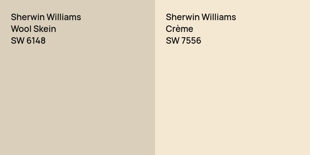 Sherwin Williams Wool Skein vs. Sherwin Williams Crème