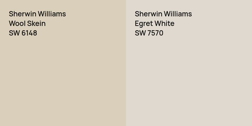 Sherwin Williams Wool Skein vs. Sherwin Williams Egret White