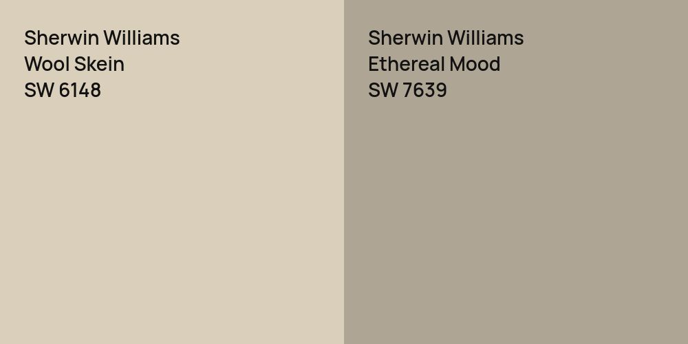 Sherwin Williams Wool Skein vs. Sherwin Williams Ethereal Mood