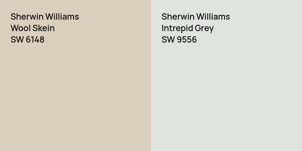 Sherwin Williams Wool Skein vs. Sherwin Williams Intrepid Grey