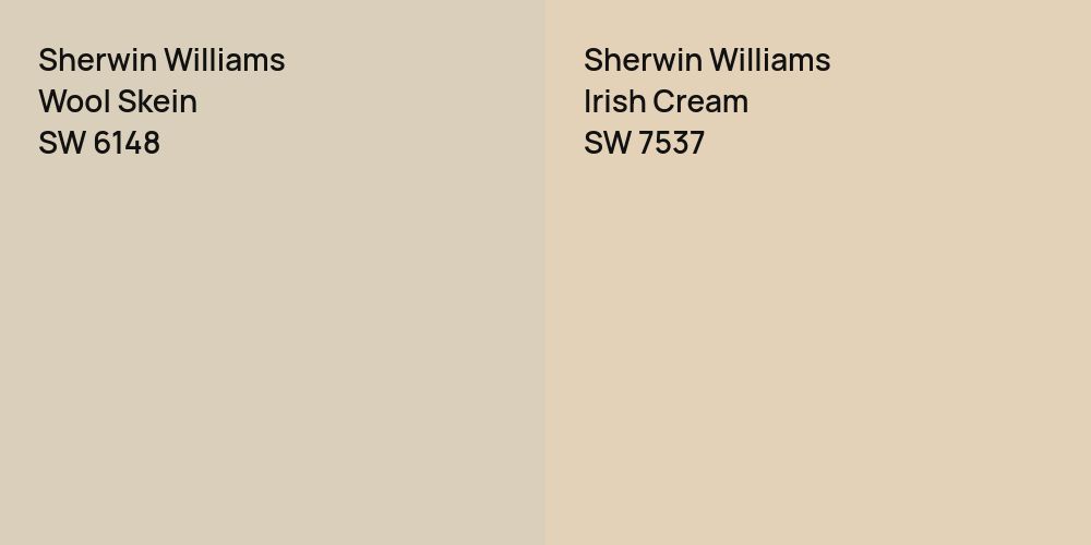 Sherwin Williams Wool Skein vs. Sherwin Williams Irish Cream