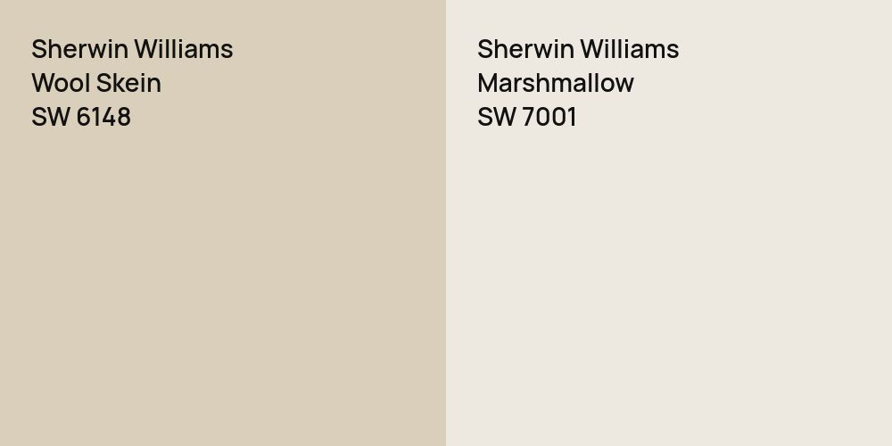 Sherwin Williams Wool Skein vs. Sherwin Williams Marshmallow