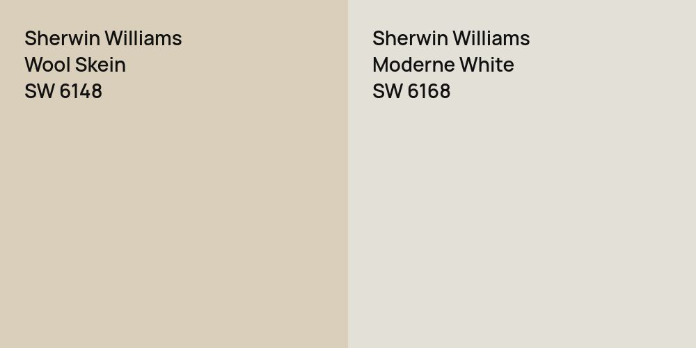 Sherwin Williams Wool Skein vs. Sherwin Williams Moderne White