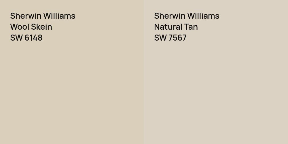 Sherwin Williams Wool Skein vs. Sherwin Williams Natural Tan