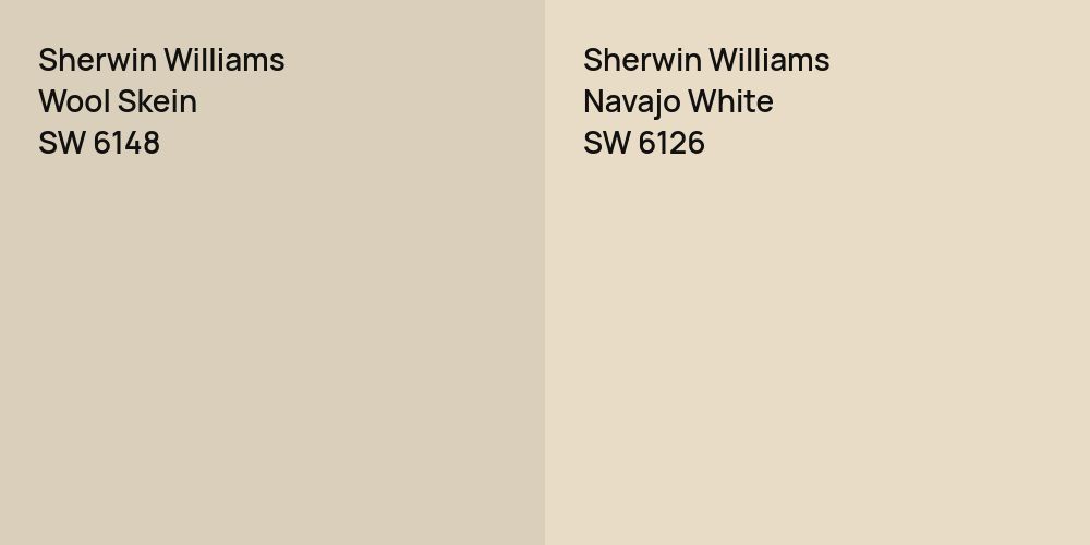 Sherwin Williams Wool Skein vs. Sherwin Williams Navajo White