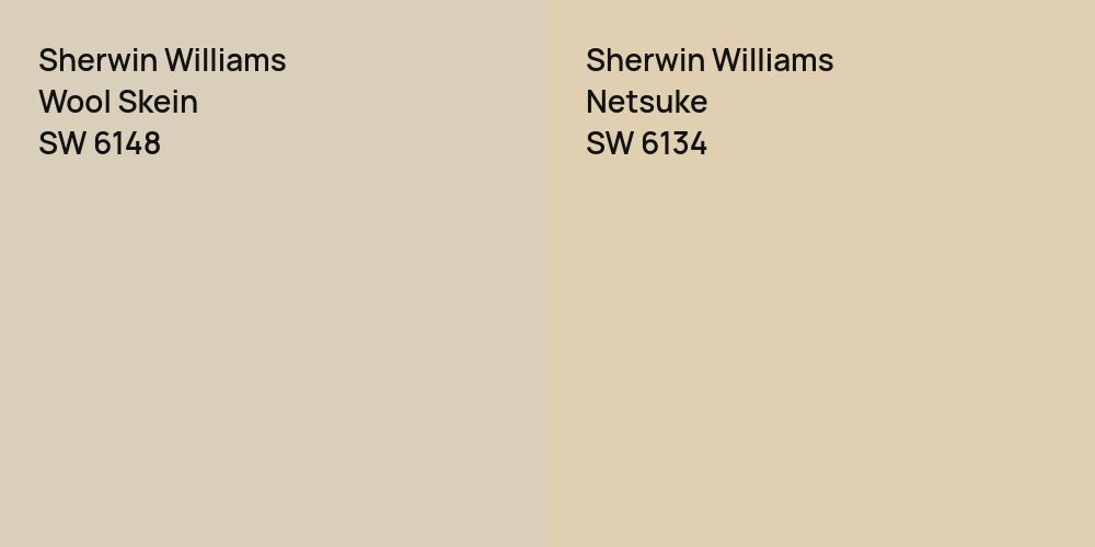 Sherwin Williams Wool Skein vs. Sherwin Williams Netsuke