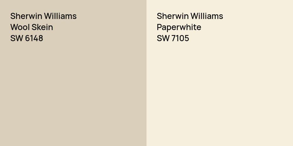 Sherwin Williams Wool Skein vs. Sherwin Williams Paperwhite