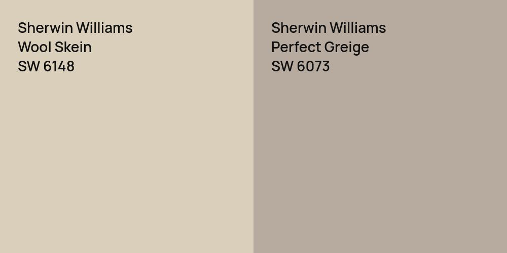 Sherwin Williams Wool Skein vs. Sherwin Williams Perfect Greige