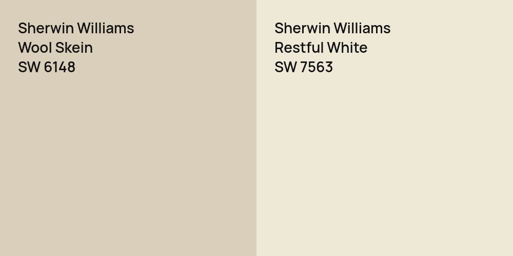 Sherwin Williams Wool Skein vs. Sherwin Williams Restful White