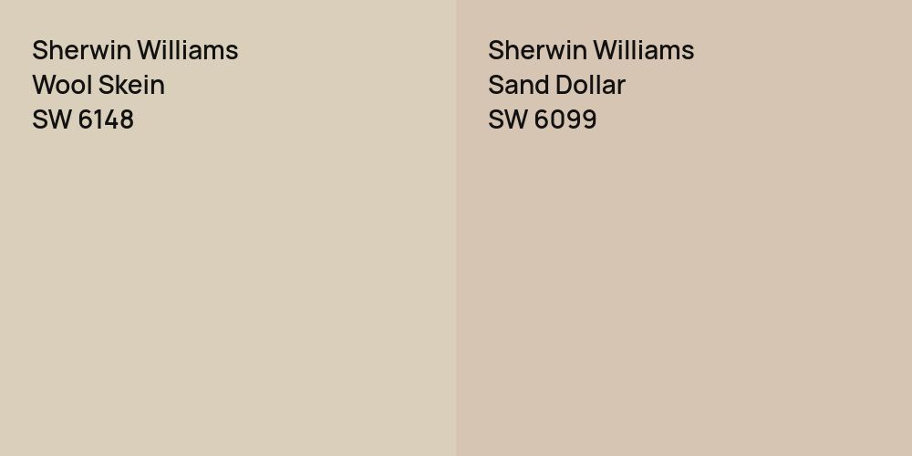 Sherwin Williams Wool Skein vs. Sherwin Williams Sand Dollar