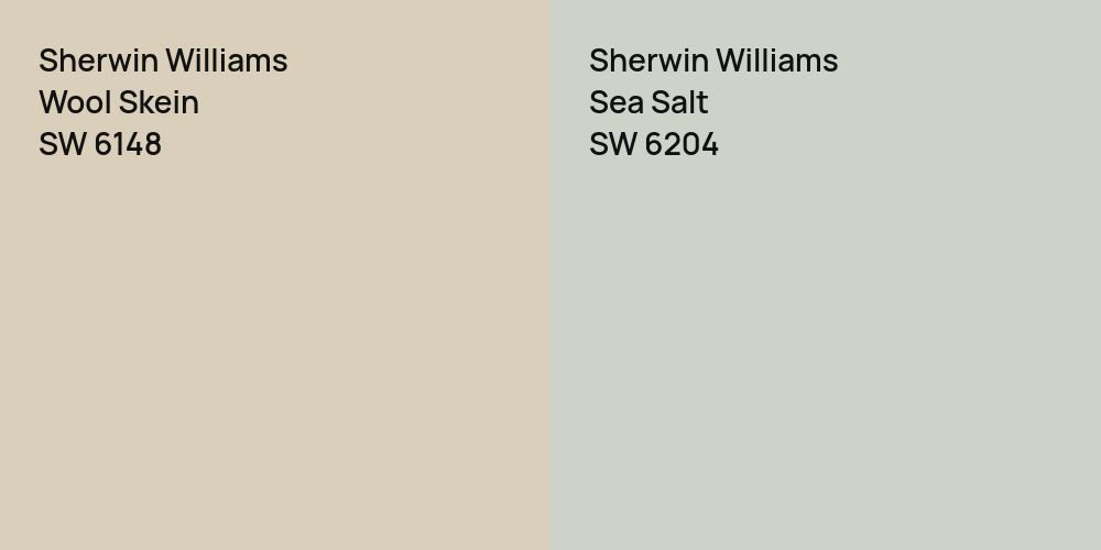 Sherwin Williams Wool Skein vs. Sherwin Williams Sea Salt