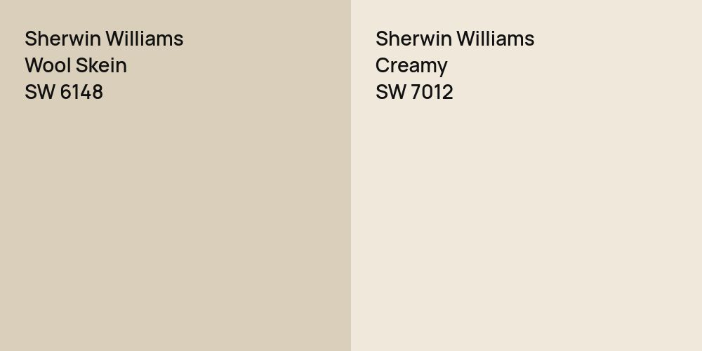 Sherwin Williams Wool Skein vs. Sherwin Williams Creamy