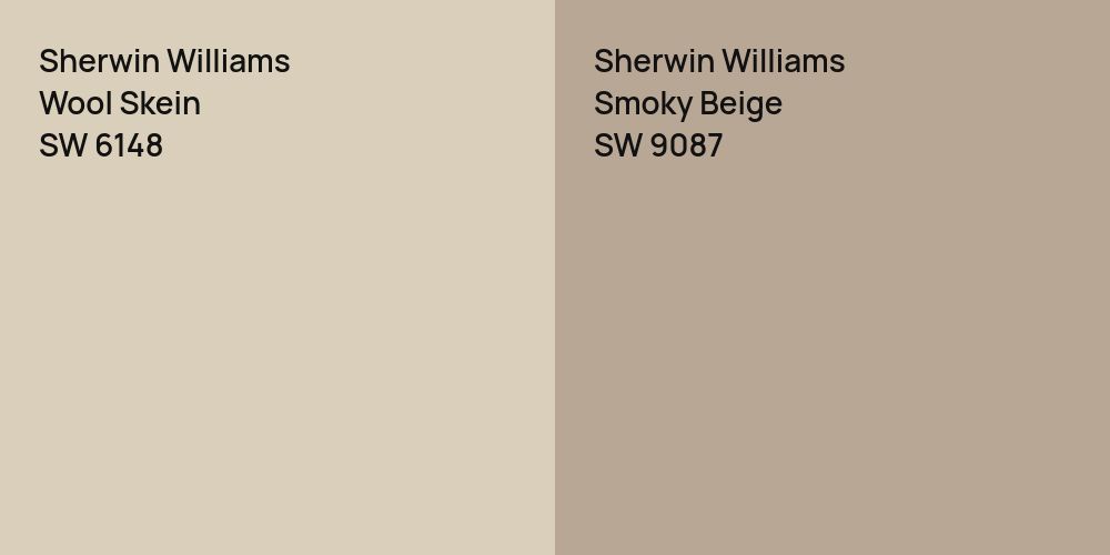 Sherwin Williams Wool Skein vs. Sherwin Williams Smoky Beige