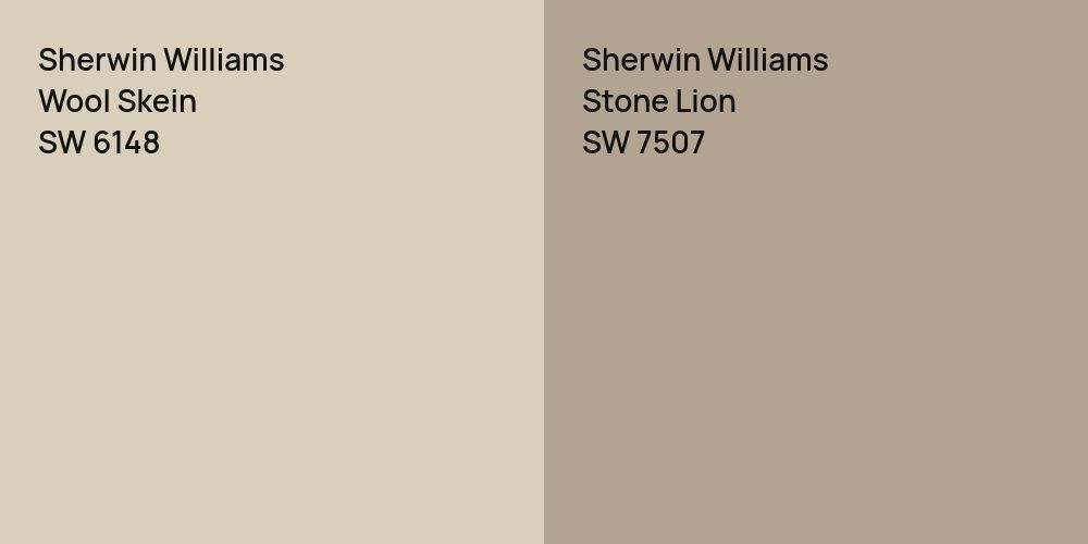 Sherwin Williams Wool Skein vs. Sherwin Williams Stone Lion