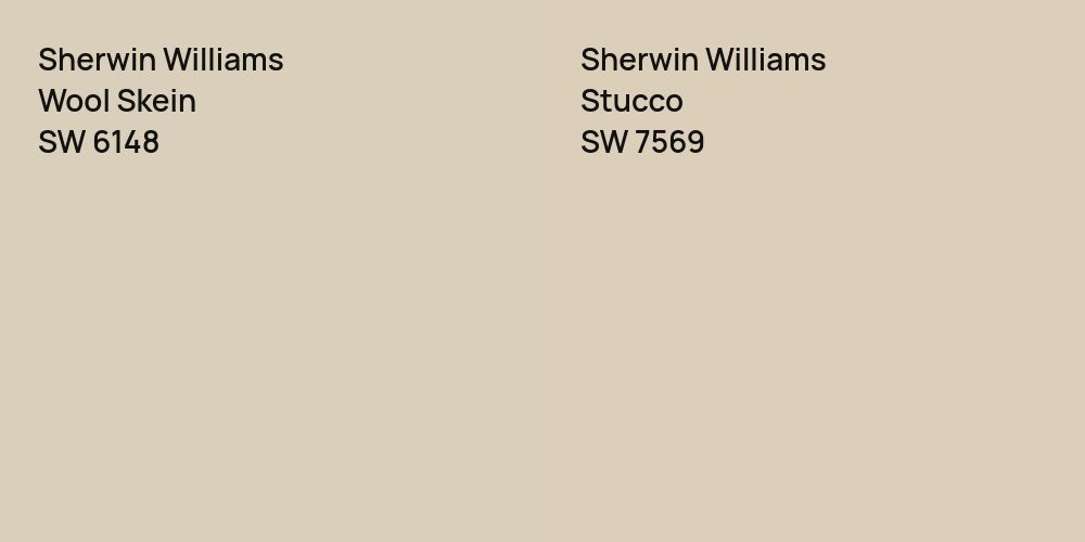 Sherwin Williams Wool Skein vs. Sherwin Williams Stucco