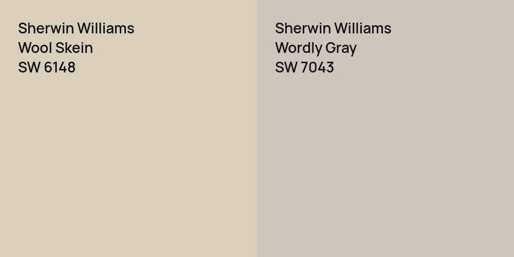 Sherwin Williams Wool Skein vs. Sherwin Williams Wordly Gray