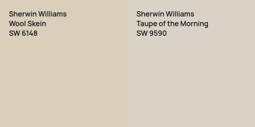 Sherwin Williams Wool Skein vs. Sherwin Williams Taupe of the Morning