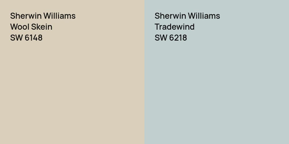 Sherwin Williams Wool Skein vs. Sherwin Williams Tradewind