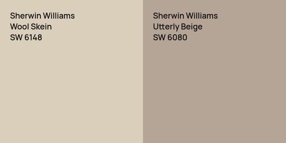 Sherwin Williams Wool Skein vs. Sherwin Williams Utterly Beige