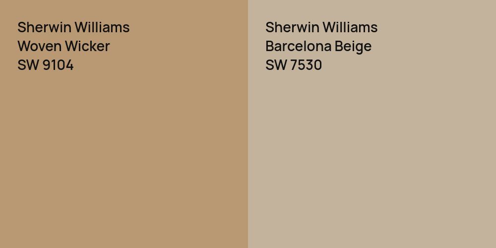 Sherwin Williams Woven Wicker vs. Sherwin Williams Barcelona Beige