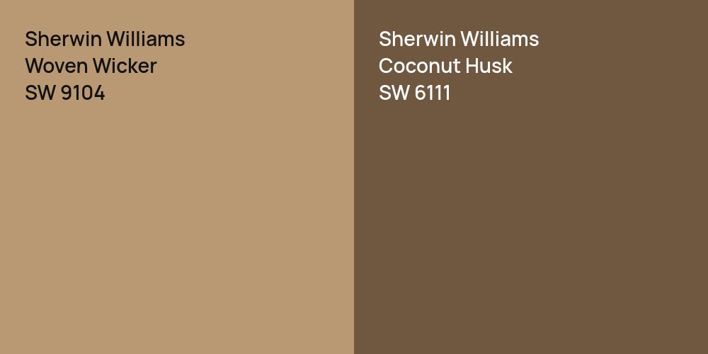 Sherwin Williams Woven Wicker vs. Sherwin Williams Coconut Husk