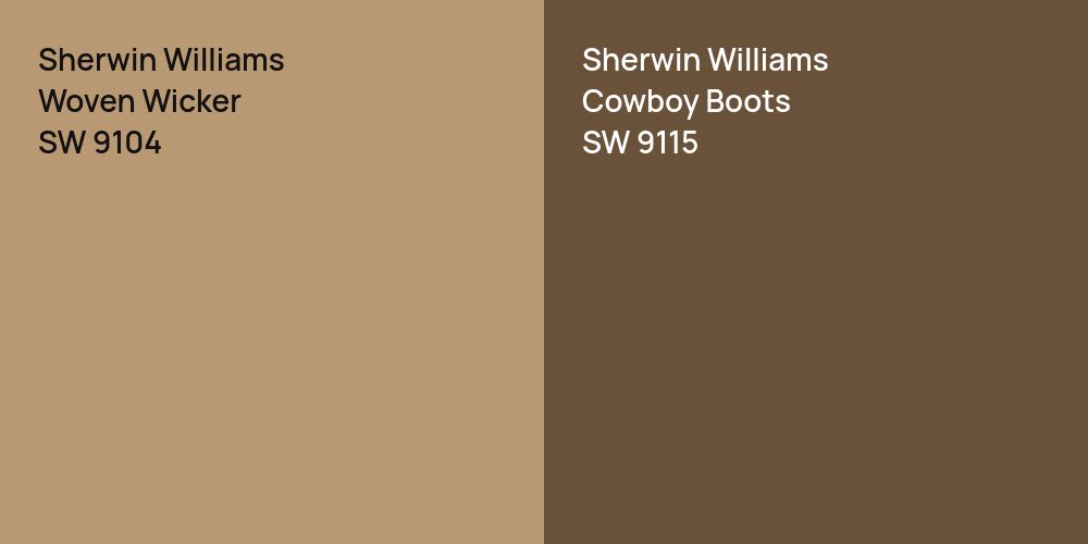 Sherwin Williams Woven Wicker vs. Sherwin Williams Cowboy Boots