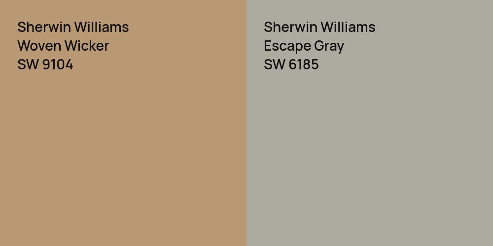 Sherwin Williams Woven Wicker vs. Sherwin Williams Escape Gray