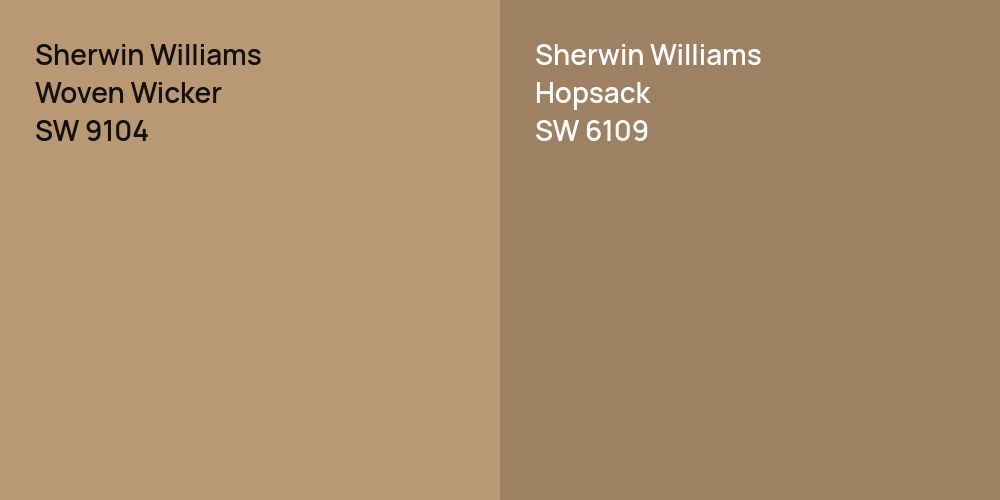 Sherwin Williams Woven Wicker vs. Sherwin Williams Hopsack