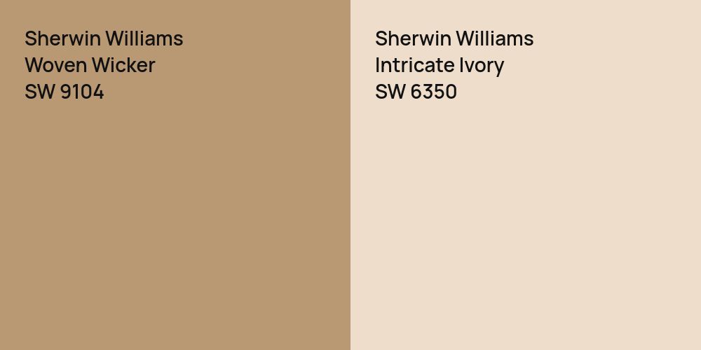 Sherwin Williams Woven Wicker vs. Sherwin Williams Intricate Ivory