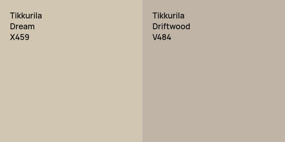 Tikkurila Dream vs. Tikkurila Driftwood