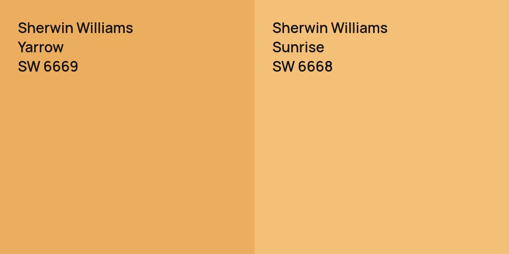 Sherwin Williams Yarrow vs. Sherwin Williams Sunrise