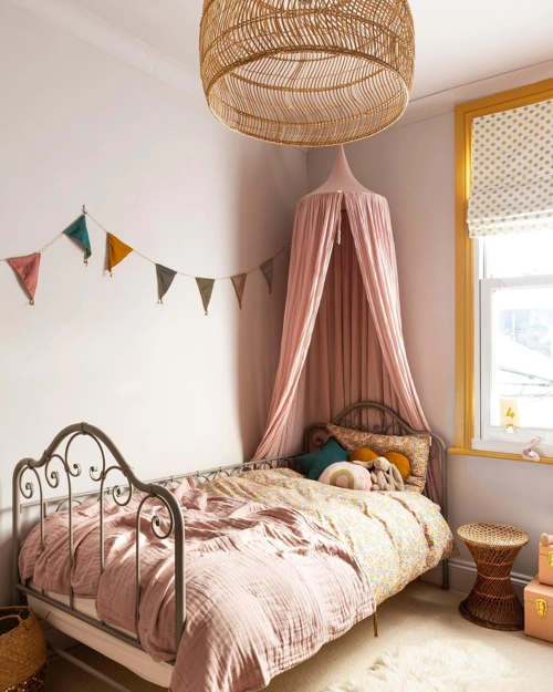 Adorably cute pink girl bedroom