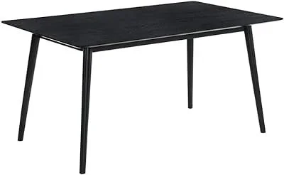 Rectangular Contemporary Wood Dining Table in Black