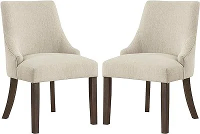 Upholstered Dining Chairs with Grey Brushed Wood Legs