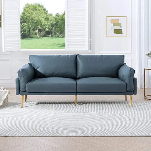 Vonanda Fabric Sofa, Blue Couch Upholstered Sofa