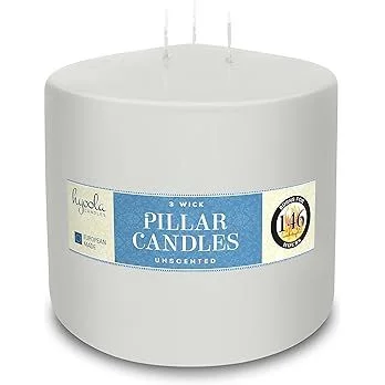White Three Wick Large Candle - 6 x 6 Inch
